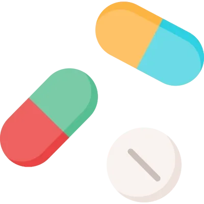colorful medication capsules and tablet